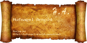 Hufnagel Arnold névjegykártya